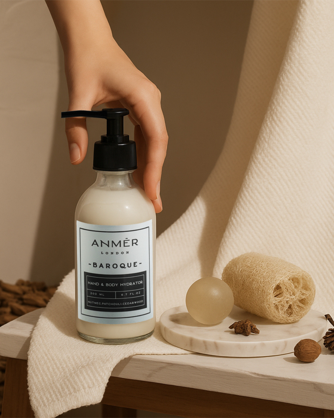 Baroque Hand and Body Hydrating Lotion With Hyaluronic Acid 200ML