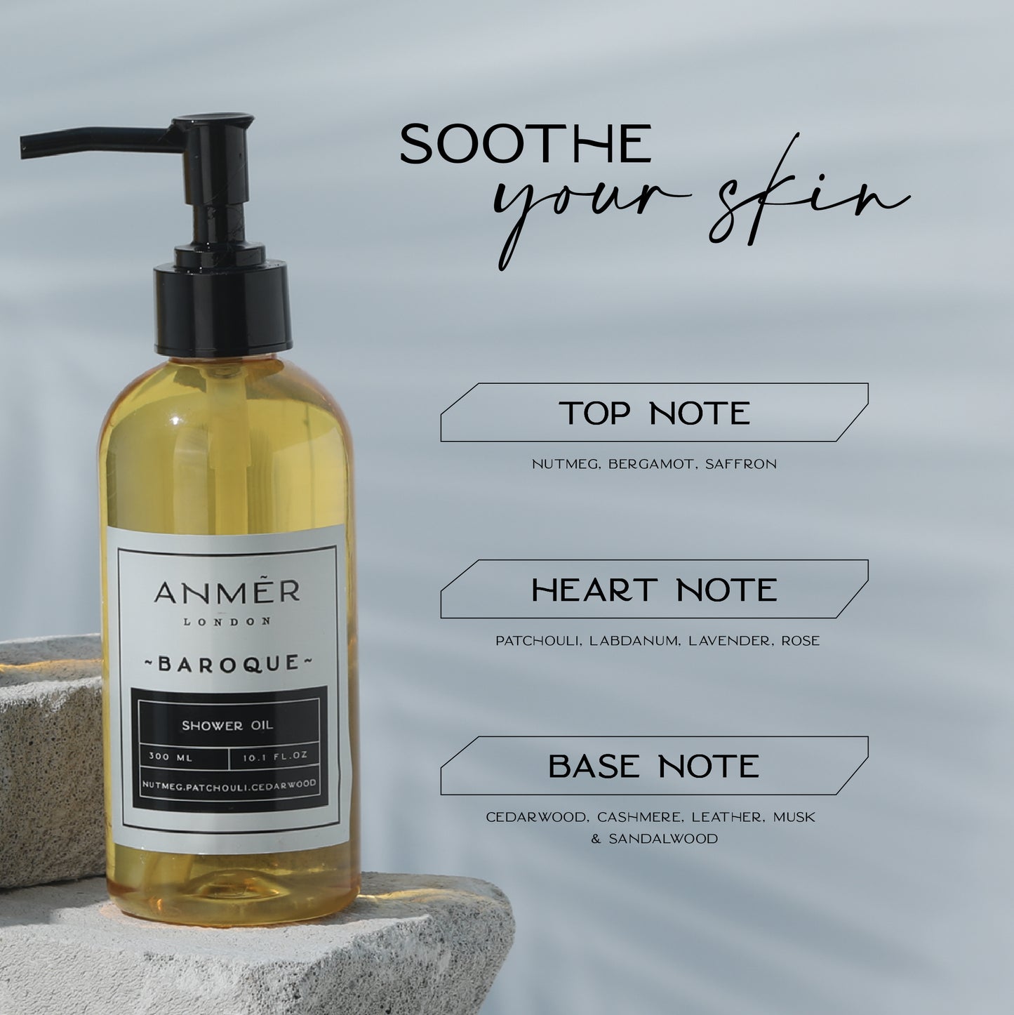 Baroque Nourishing Shower Oil With Moroccan Argan Oil 300ML